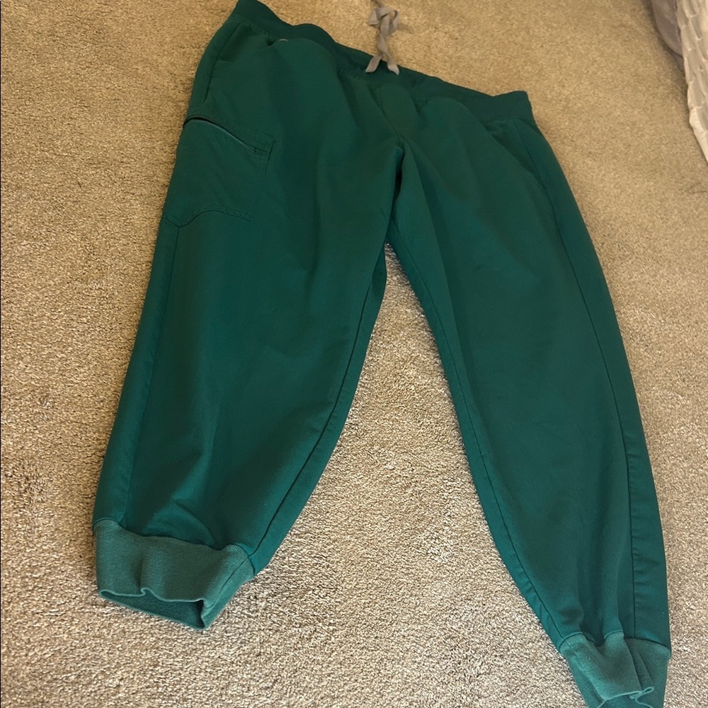 Figs Hunter Green Technical Collection Pants